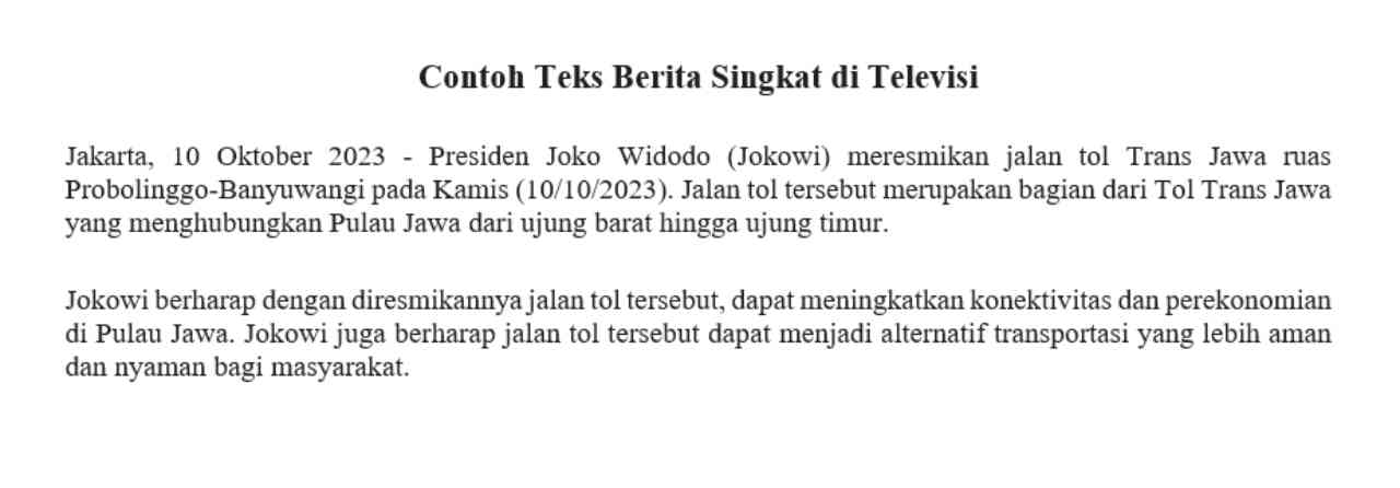 Contoh Teks Berita 5W 1H